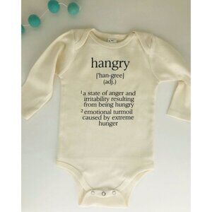Hangry Organic Long Sleeve Bodysuit